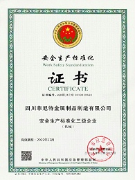 安全生产标准化证书